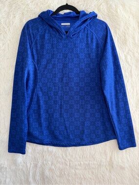 Marmot Womens Long Sleeve Performance Hoodie Size XL Blue Gorpcore Hiking Sporty
